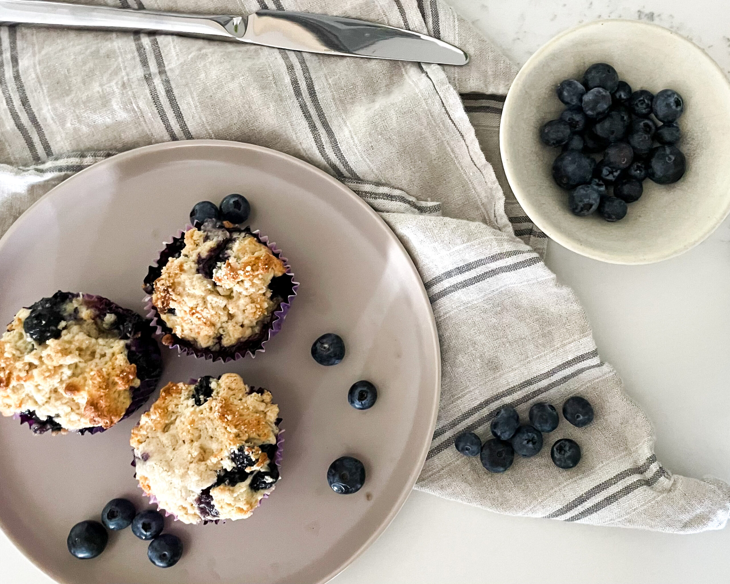 gluten-free blueberry lemon muffins